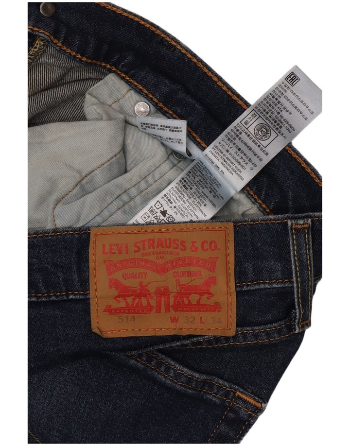 Levi's Uomo 514 Jeans dritti slim W32 L34 Cotone blu navy