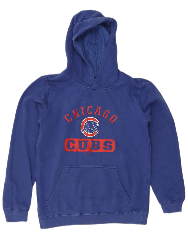Maglione con cappuccio da bambino dei Chicago Cubs di merchandise originale, 13-14 anni, XL, blu
