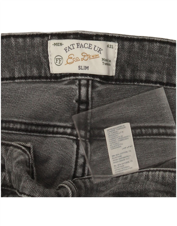 Jeans slim da uomo Fat Face W42 L31 cotone grigio