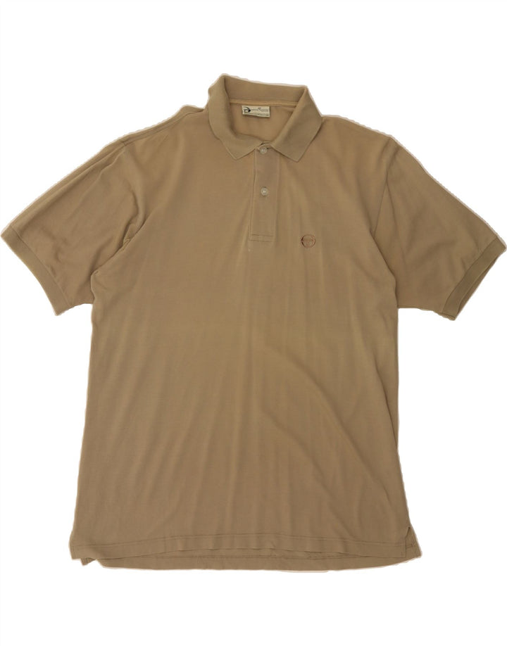 SERGIO TACCHINI Mens Polo Shirt IT 50 Medium Brown Vintage Sergio Tacchini and Second-Hand Sergio Tacchini from Messina Hembry 