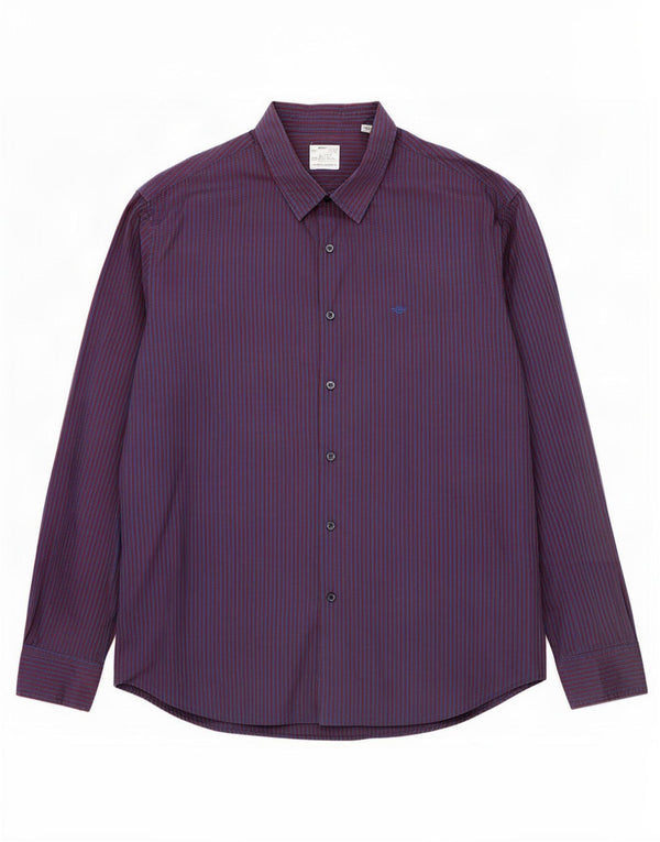 Camicia da uomo Dockers XL in cotone gessato blu navy