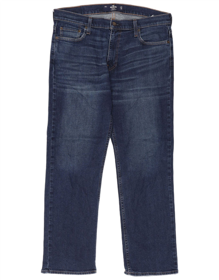 Jeans Hollister Flex Straight Uomo W34 L30 Blu