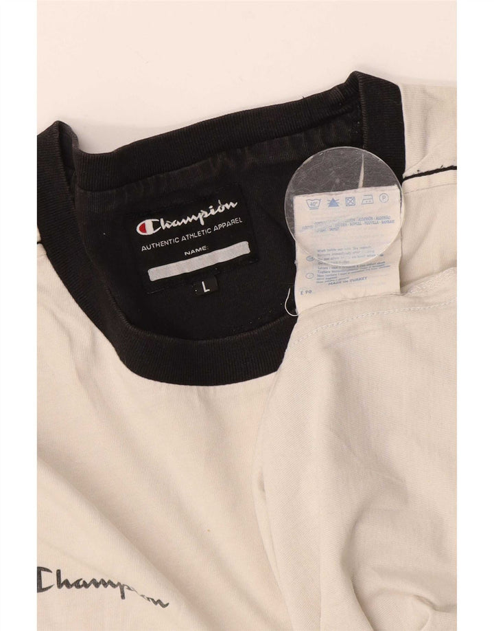 T-shirt da uomo Champion Top grande in cotone bianco