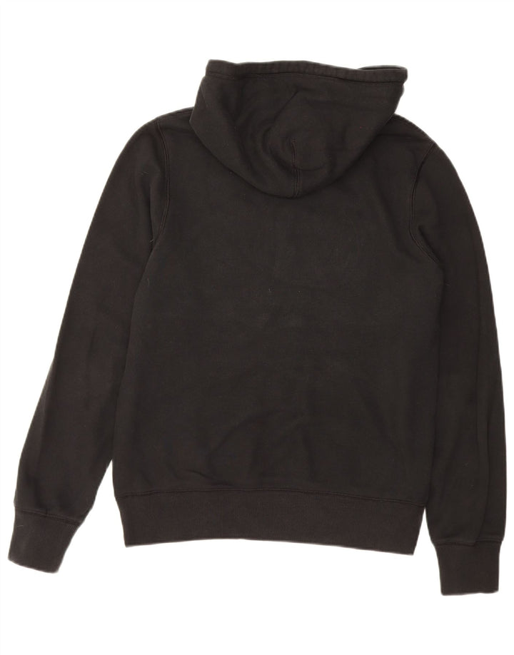 NIKE Mens Graphic Hoodie Jumper Small Black Cotton