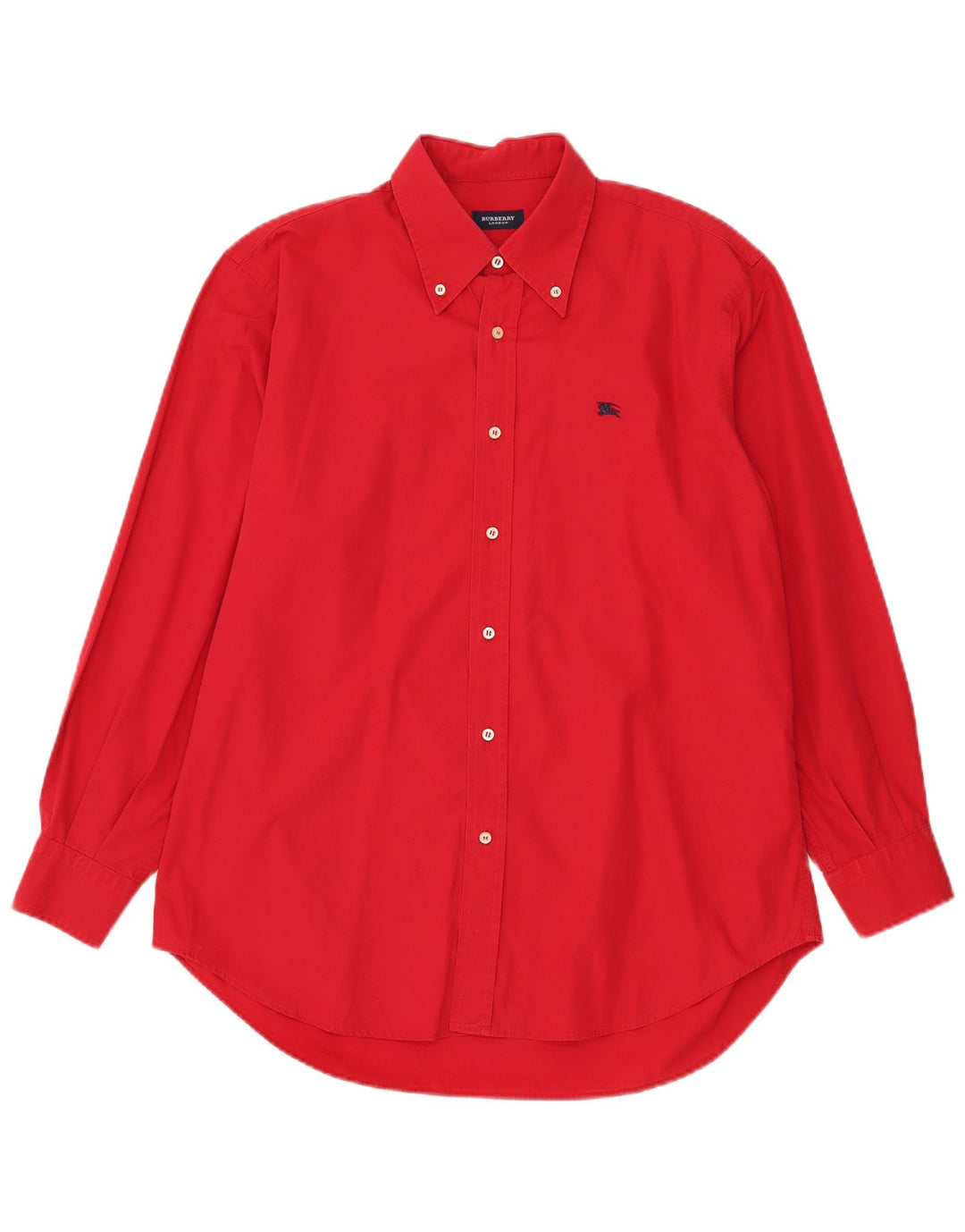 BURBERRY Camicia Uomo Large Rossa in Cotone