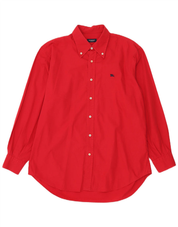 BURBERRY Camicia Uomo Large Rossa in Cotone