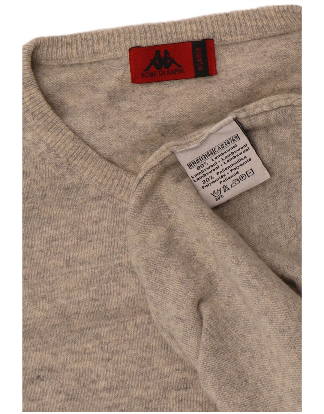 Maglione Kappa Uomo Girocollo XL Grigio Lana