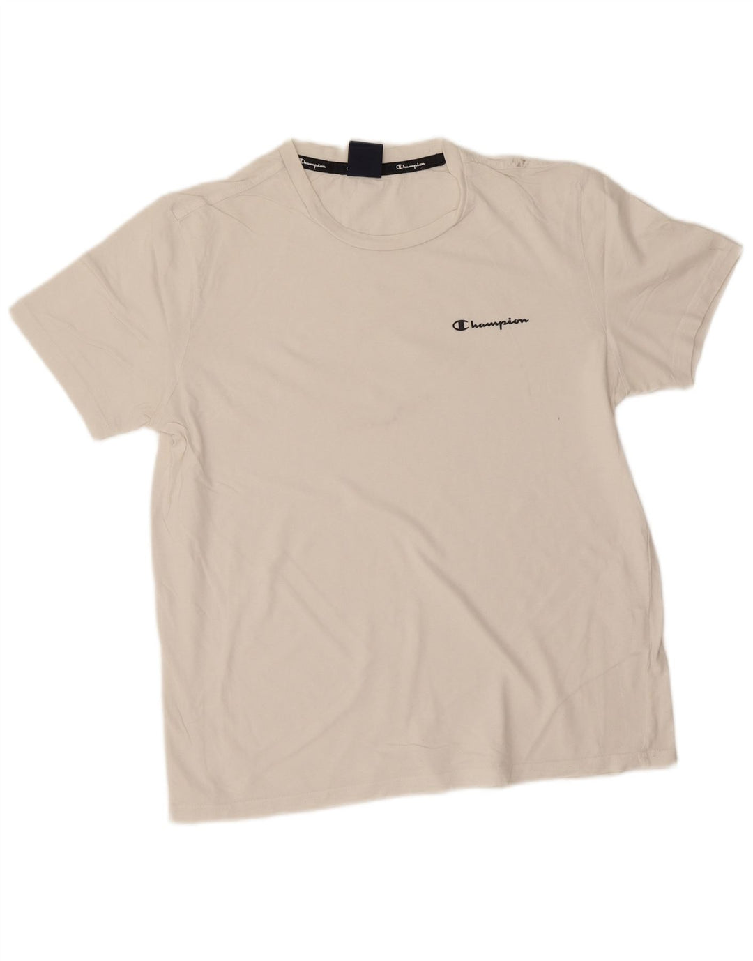 T-shirt da uomo Champion Top in cotone bianco medio