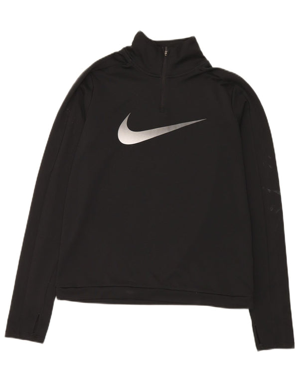 Tuta da ginnastica Nike Dri Fit Graphic Pullover da uomo, piccola, nera, sportiva