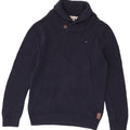 Maglione maglione da uomo con collo a scialle Tommy Hilfiger blu navy medio