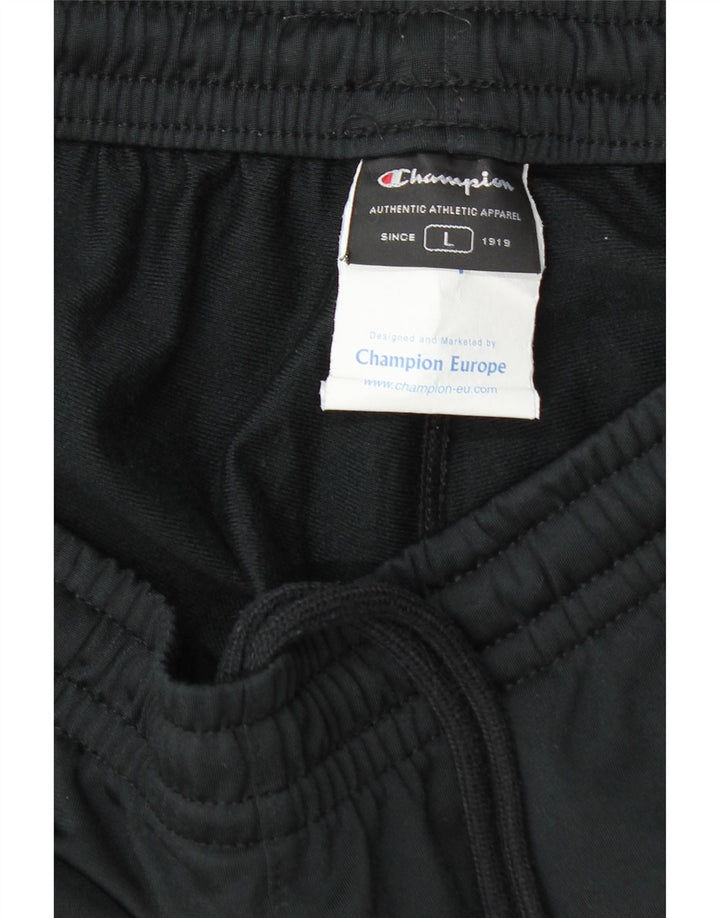 Pantaloni da tuta da uomo Champion grandi in poliestere nero