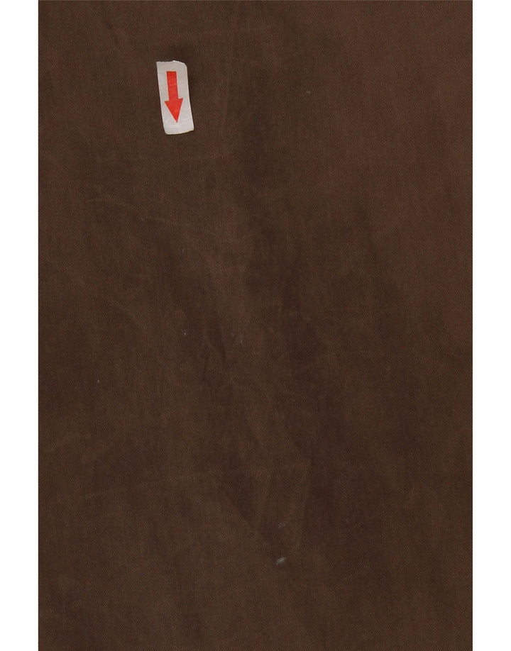 Pantaloni da abito dritti da uomo Marks & Spencer W34 L26 cotone marrone