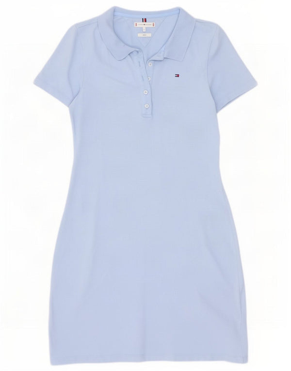 Abito polo slim fit da donna Tommy Hilfiger UK 14 grande cotone blu