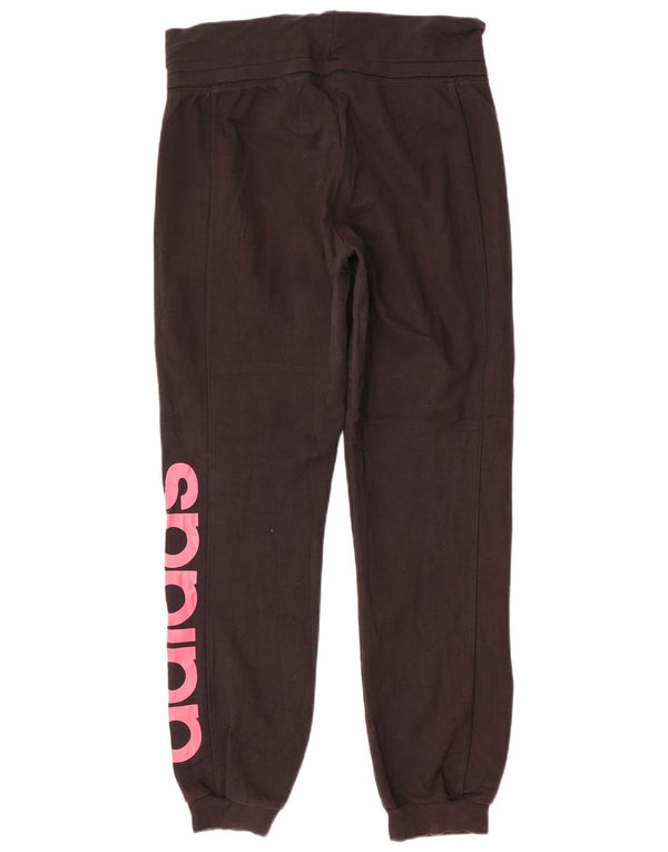 Pantaloni da tuta con grafica Adidas da donna Joggers UK 12/14 Medio Nero