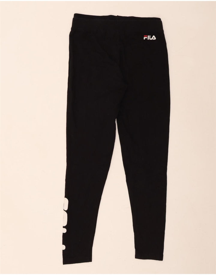 Leggings grafici da donna Fila UK 12 cotone nero medio