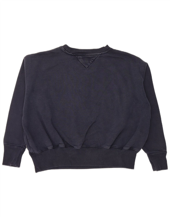 Felpa grafica da donna Tommy Hilfiger Maglione UK 14 Medio Blu Navy