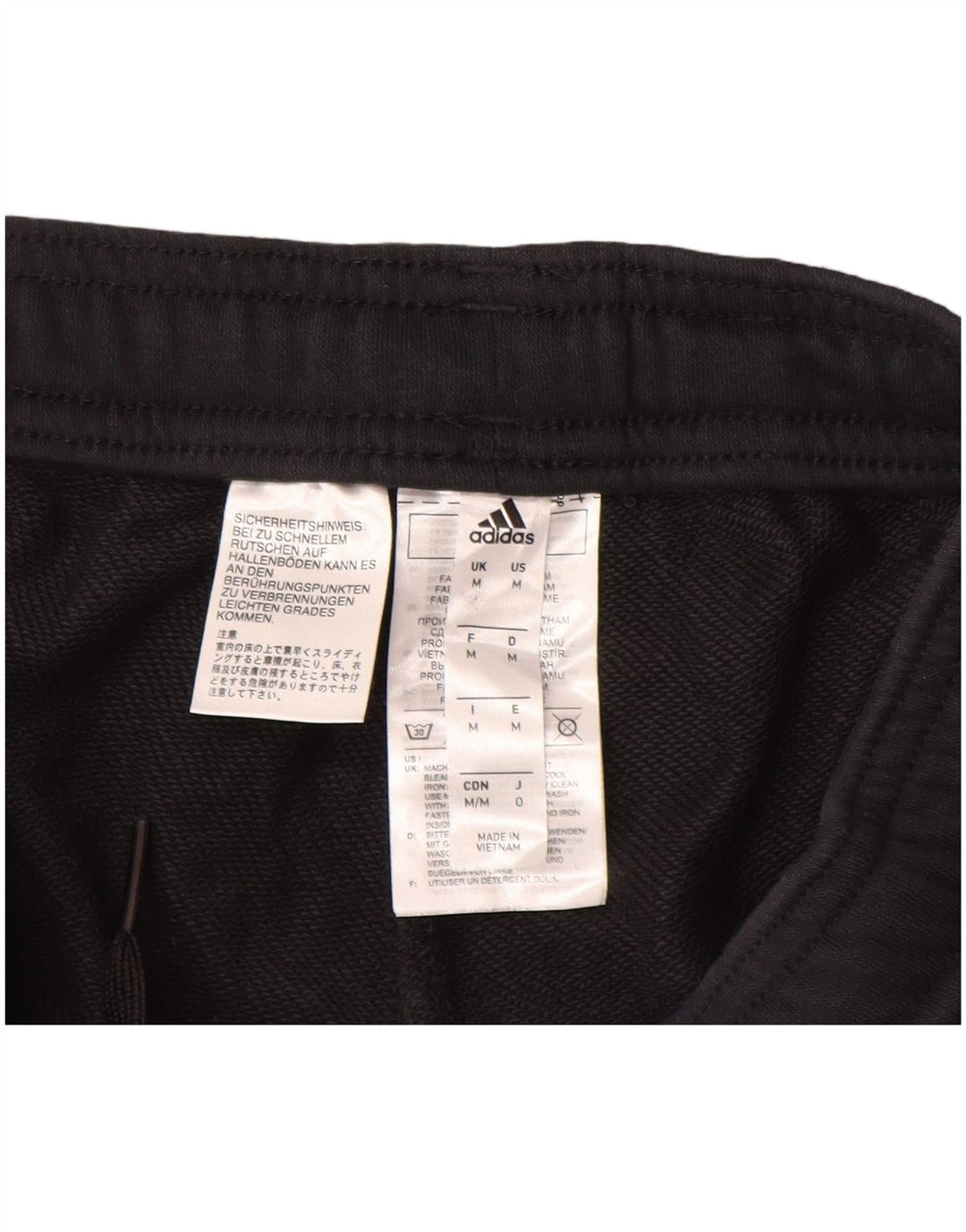 Pantaloni da tuta da uomo ADIDAS medio cotone nero