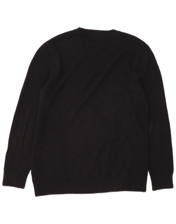 Maglione maglione girocollo da uomo Tommy Hilfiger grande cotone nero