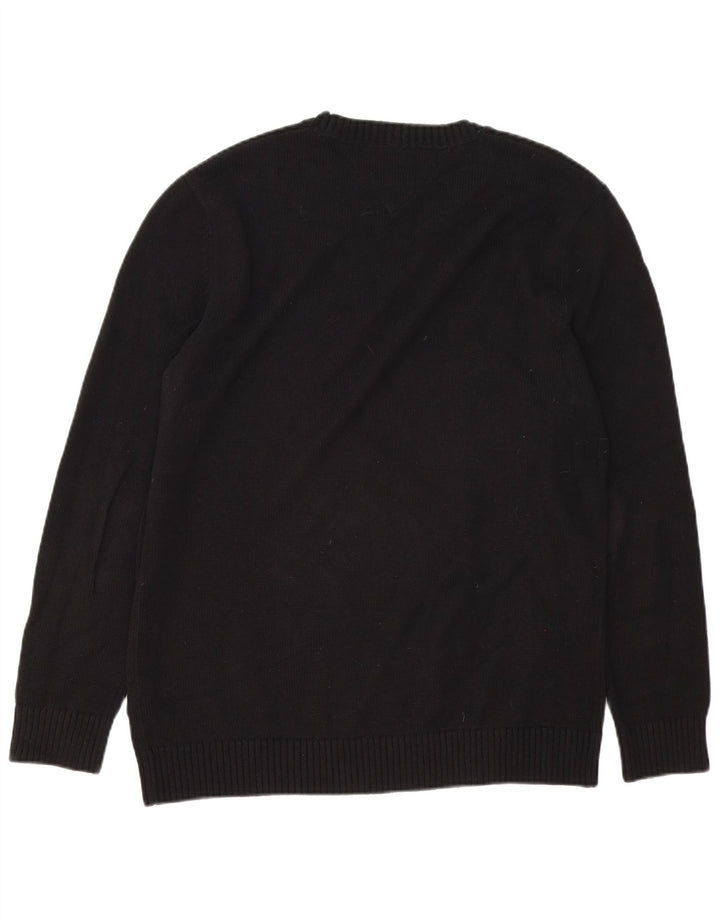 Maglione maglione girocollo da uomo Tommy Hilfiger grande cotone nero