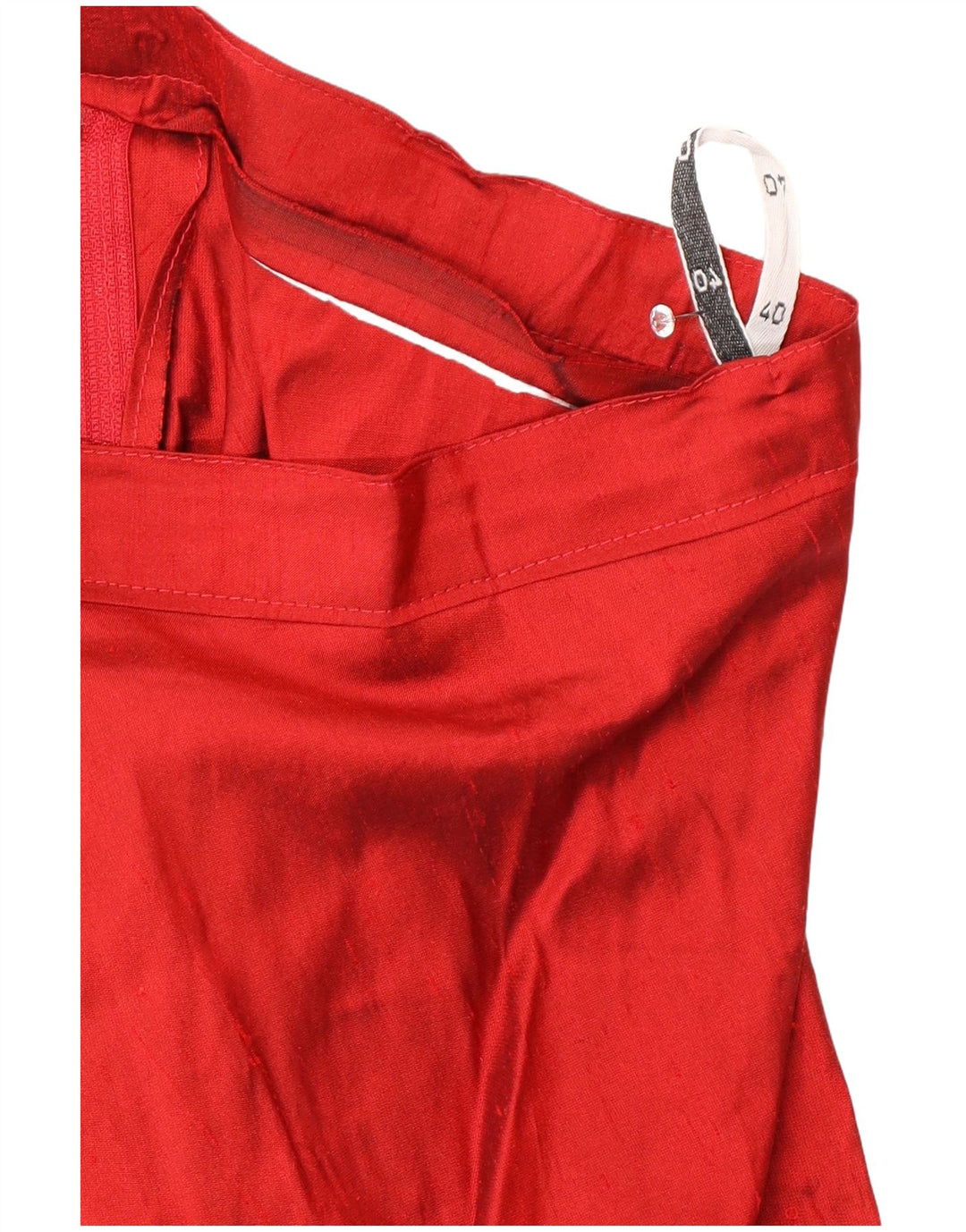 Gonna svasata midi a vita alta da donna vintage IT 40 piccola W26 rossa