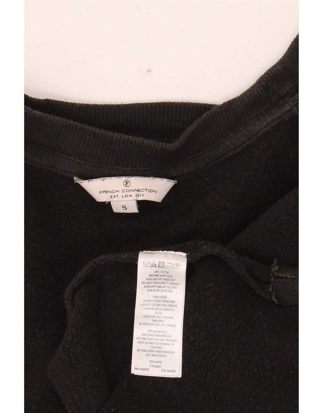 Felpa grafica da donna French Connection Jumper UK 10 Small Nera