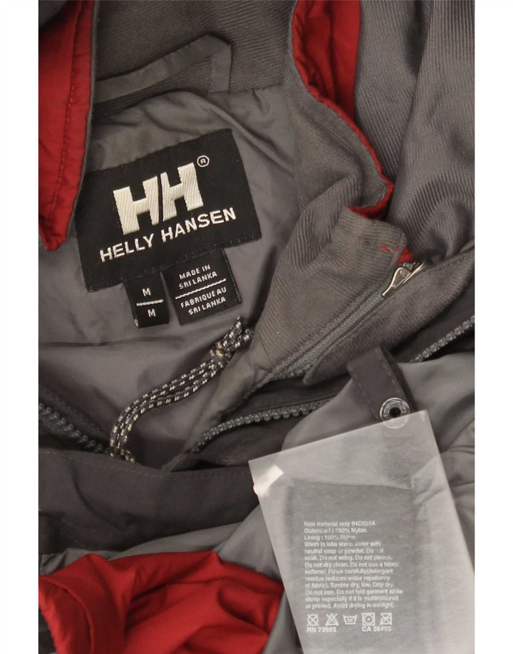 Giacca a vento con cappuccio da uomo Helly Hansen UK 38 Colore grigio medio