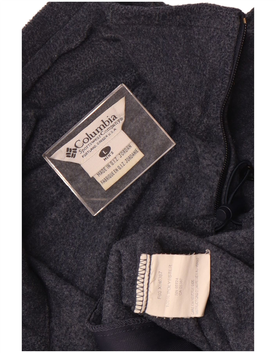 Giacca in pile da uomo Columbia UK 40 Large blu navy in poliestere