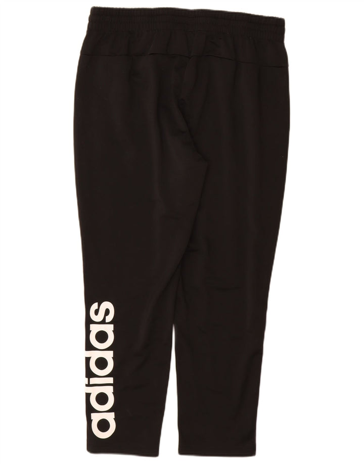 Pantaloni da tuta con grafica ADIDAS da donna UK 16/18 Large Nero Poliestere