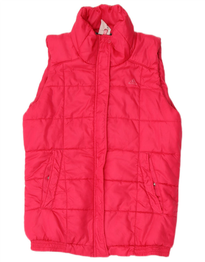 Gilet imbottito da donna Adidas UK 12/14 poliestere rosa medio