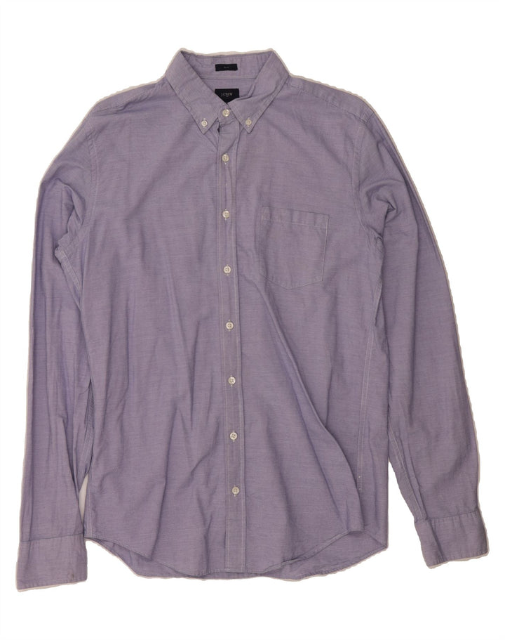 J. CREW Mens Slim Shirt Large Navy Blue Pinstripe Cotton Vintage J. Crew and Second-Hand J. Crew from Messina Hembry 