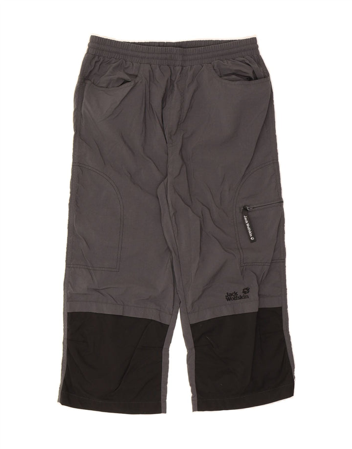 JACK WOLFSKIN Boys Capri Cargo Trousers 15-16 Years  Grey Colourblock Vintage Jack Wolfskin and Second-Hand Jack Wolfskin from Messina Hembry 