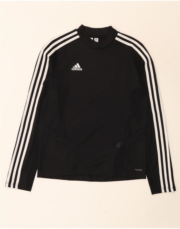 Top ADIDAS Climacool da bambino a manica lunga 11-12 anni in poliestere nero