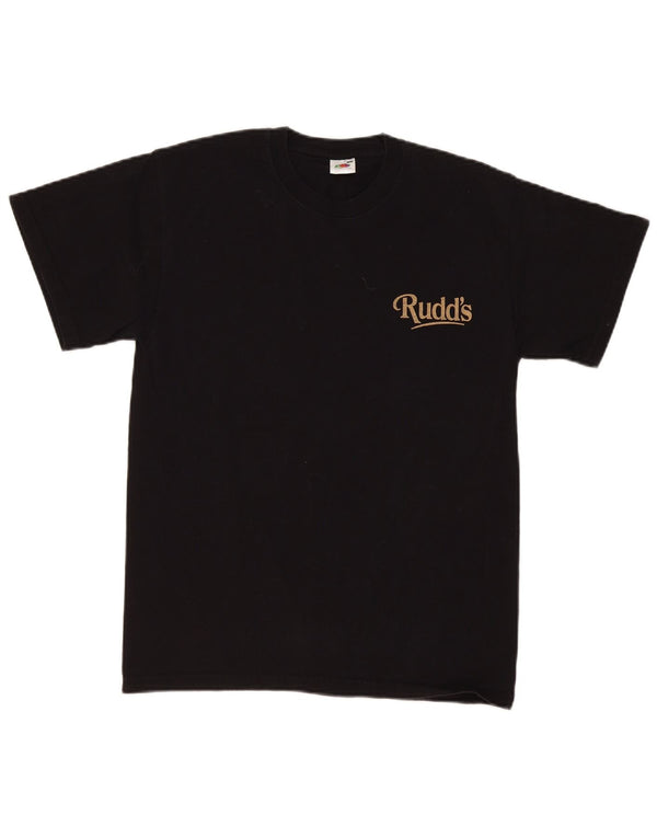 T-shirt grafica da uomo con vestibilità regolare di Fruit Of The Loom, cotone nero medio