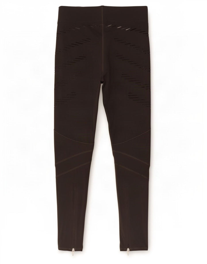 Leggings Adidas Climalite da donna UK 8/10 Poliammide a strisce grigie piccole