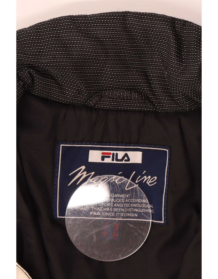 Giacca da sci con cappuccio da uomo Fila IT 48 Medium Black Colourblock