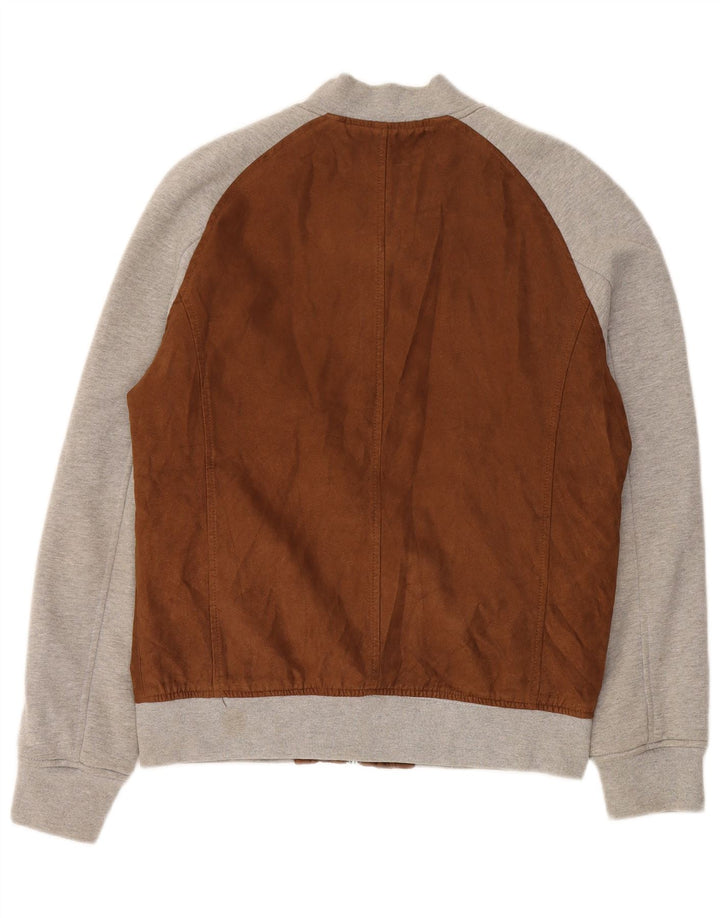 Giacca da ginnastica da uomo Zara XL in poliestere marrone