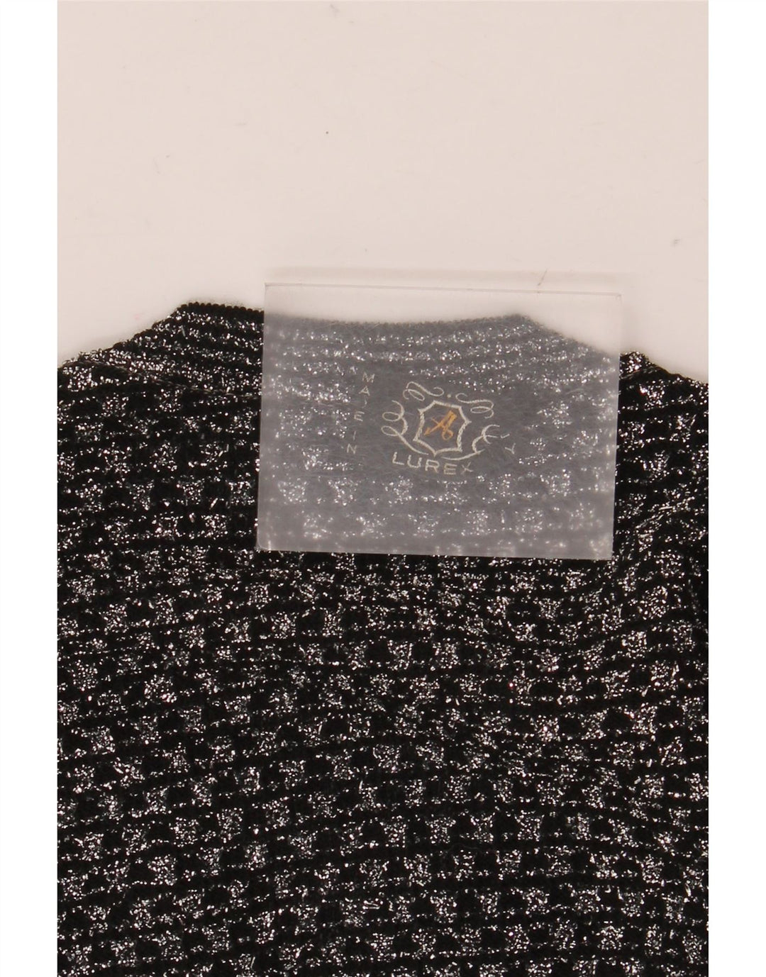 Canottiera vintage da donna UK 14 media nera geometrica