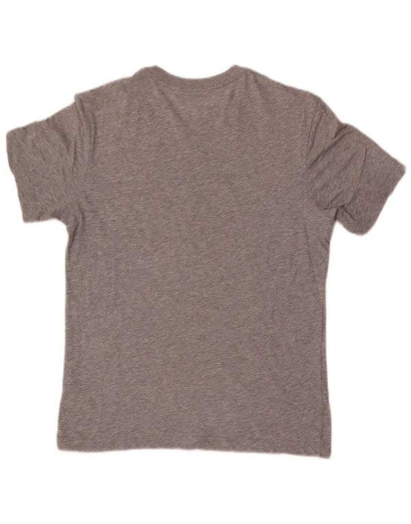 T-shirt grafica Nike Dri Fit da donna, taglia UK 10, piccola, in cotone chiazzato grigio