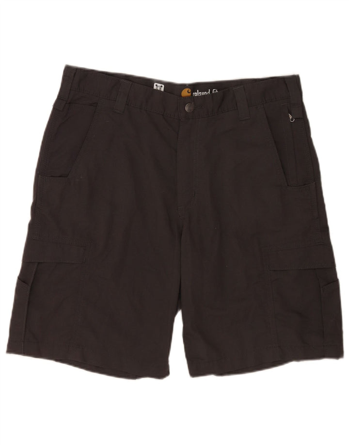Pantaloncini cargo da uomo dalla vestibilità rilassata Carhartt W36 grandi in cotone grigio