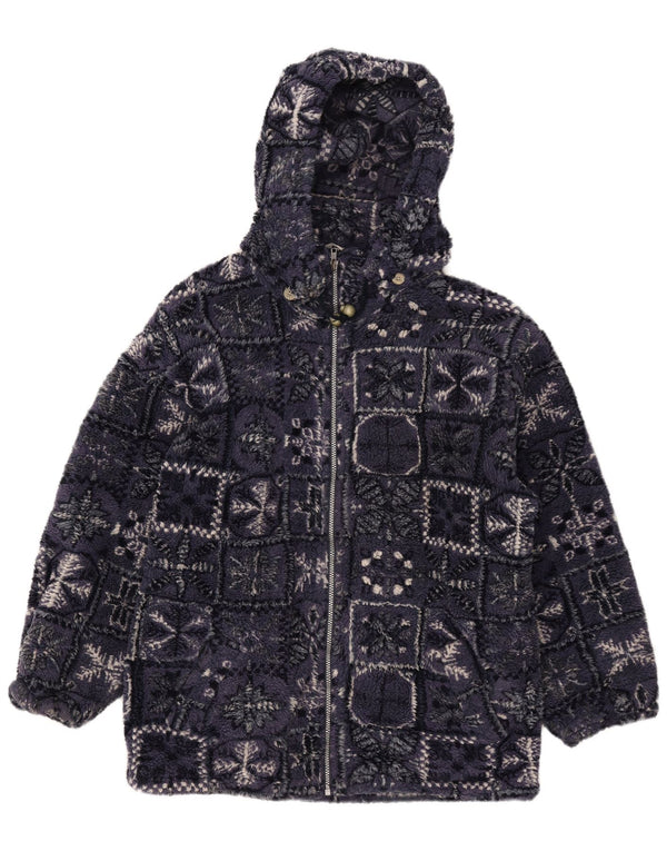 Giacca in pile con cappuccio da uomo Brugi UK 44 2XL Blu navy Fair Isle