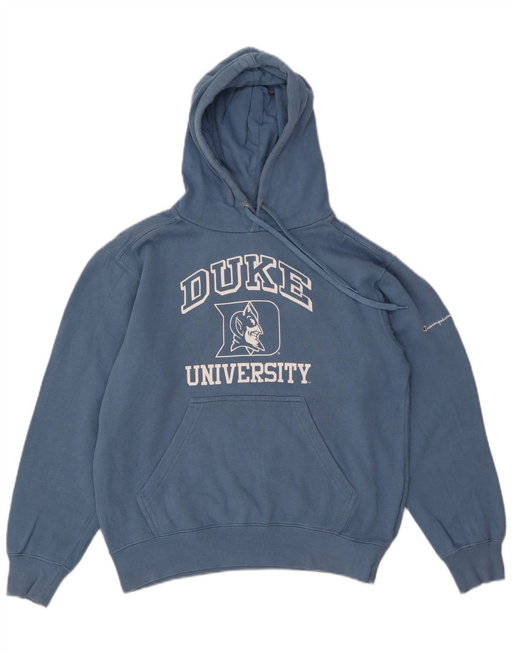 CHAMPION Maglione oversize con cappuccio da donna della Duke University UK 10 piccolo blu