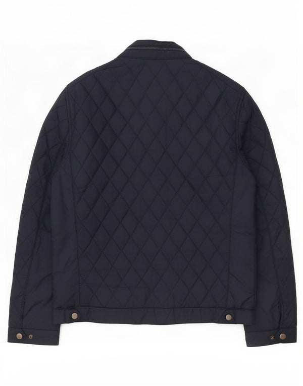 Giacca trapuntata con cappuccio da uomo Zara UK 40 grande blu navy