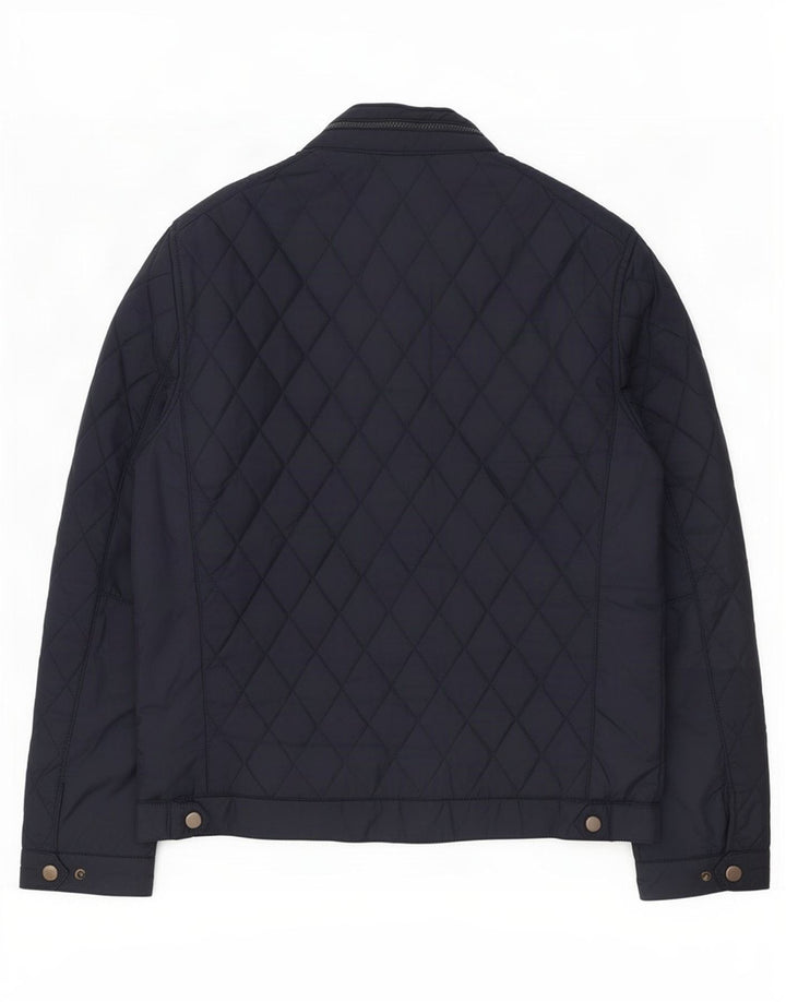 Giacca trapuntata con cappuccio da uomo Zara UK 40 grande blu navy