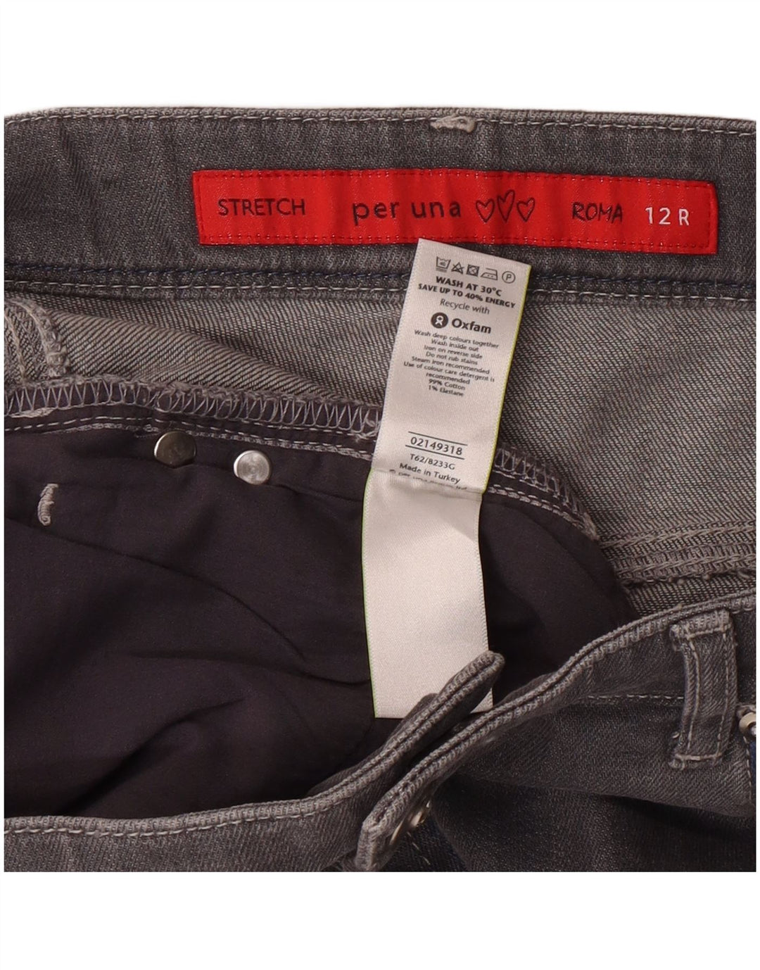 PER UNA Jeans da donna Roma Bootcut UK 12 Medio W30 L28 Cotone grigio