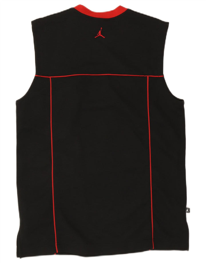 Canotta da uomo Jordan UK 39/41 Poliestere a righe nere medie