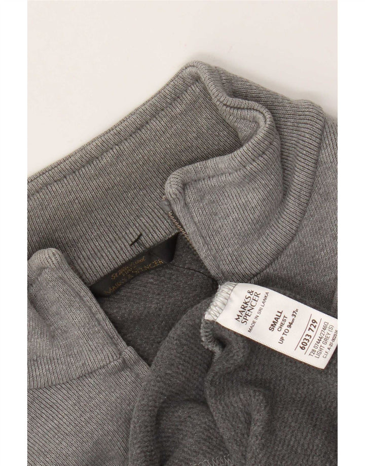 Giacca da ginnastica da uomo Marks & Spencer piccola in cotone grigio