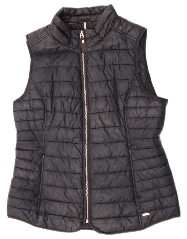 Gilet imbottito da donna Joules UK 16 grande poliestere nero