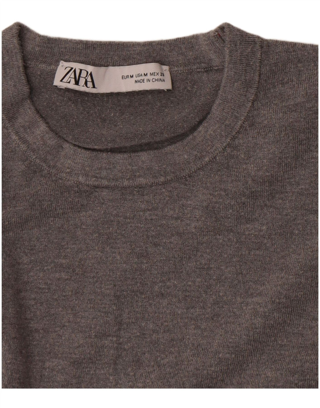 Maglione maglione girocollo da donna Zara UK 12 Grigio medio