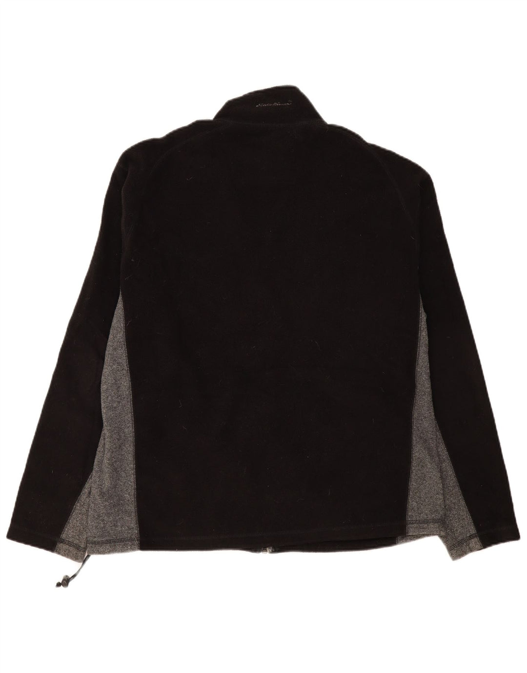 EDDIE BAUER Giacca in pile da uomo UK 40 Large Nero Colourblock Poliestere