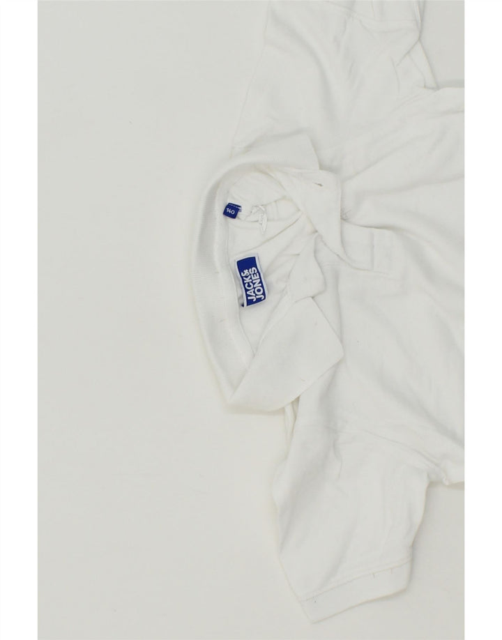 JACK & JONES Boys Polo Shirt 9-10 Years White Cotton Vintage Jack & Jones and Second-Hand Jack & Jones from Messina Hembry 